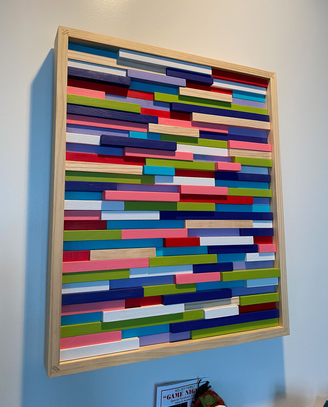 One of Matt Villasana's projects hangs